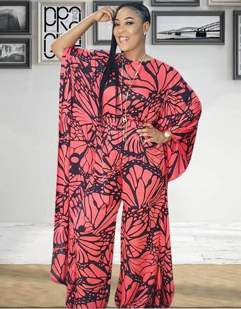Muslim Abaya Romper with Half Sleeves and Printing